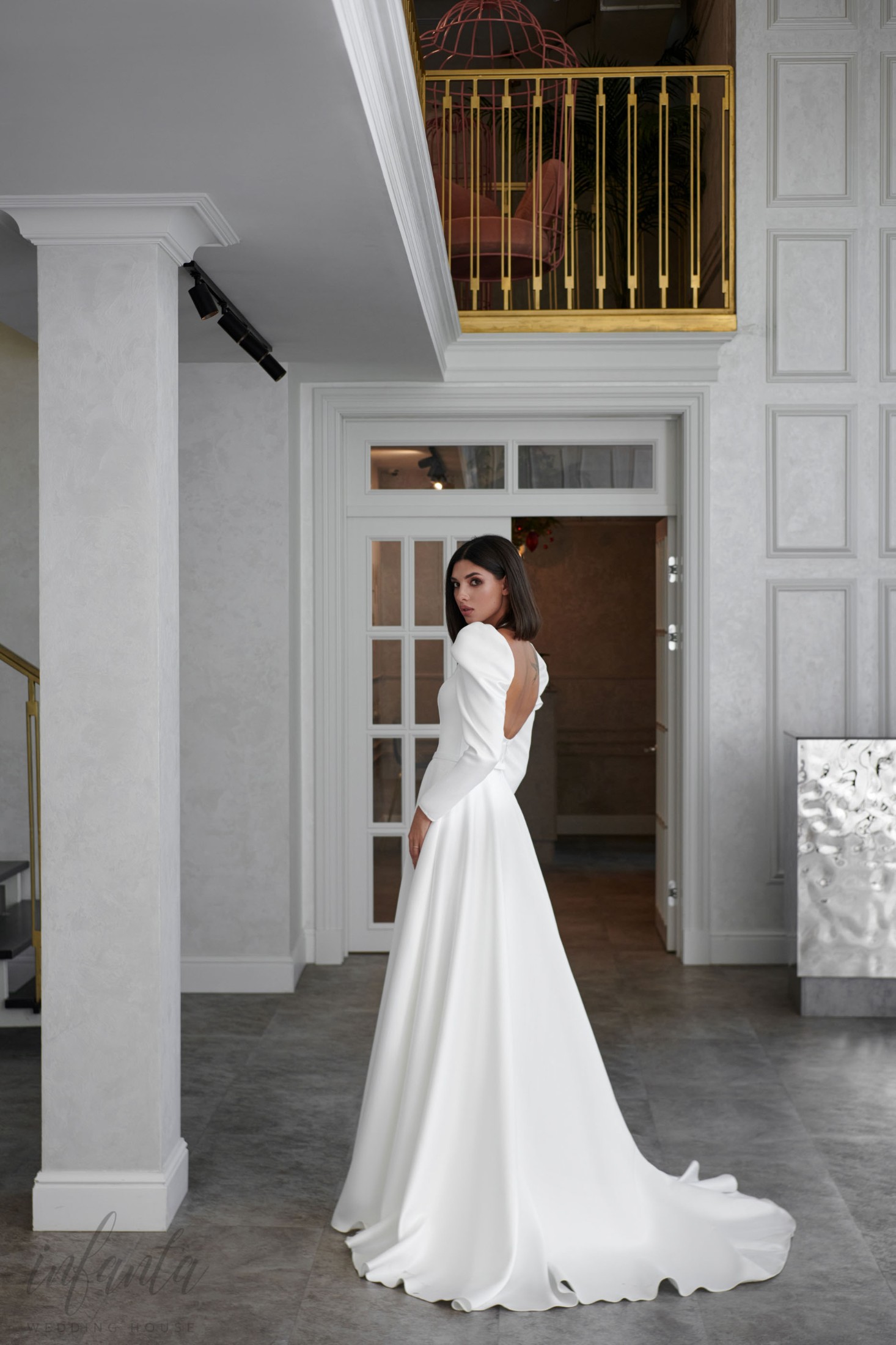 Свадебное платье Пина А-силуэт, 2023 год