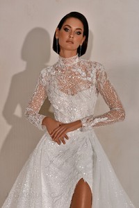 Свадебное платье Альваро Рыбка, Со шлейфом, С корсетом