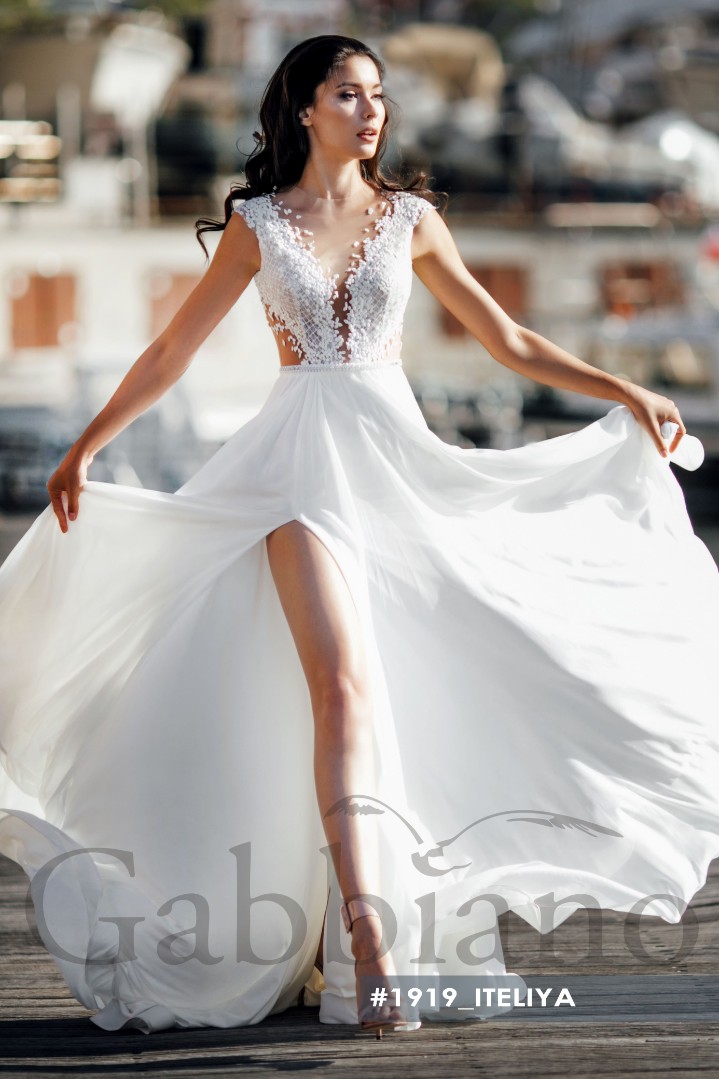 Свадебное платье Итэлия А-силуэт, Кружевные, Легкие, Простые