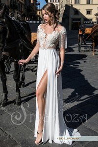 Свадебное платье Пальмира А-силуэт, Легкие, Кружевные