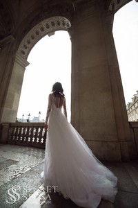 Свадебное платье Венера А-силуэт, Без корсета, Со шлейфом