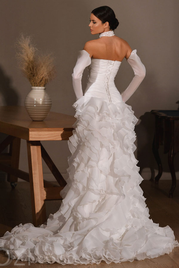 свадебное платье со съемным шлейфом